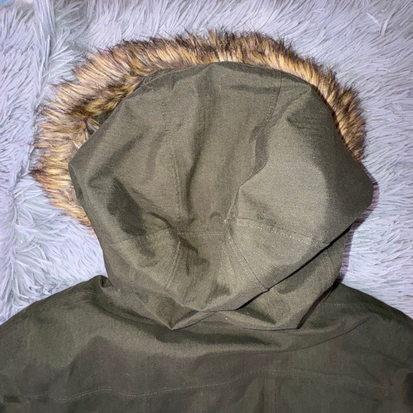 The North Face Winter Coat Women's Small Arctic ii Parka 550 Down Green Fur Hood - Picture 15 of 16